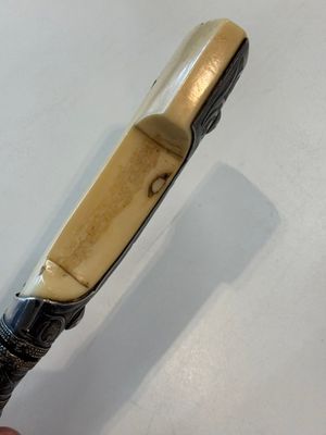 A Caucasian walrus bone-hilted kindjal with niello silver mounts, 19th C. — 照片 8