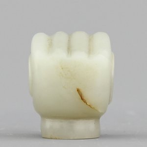 A celadon jade cane handle, 20th C. — 照片 2