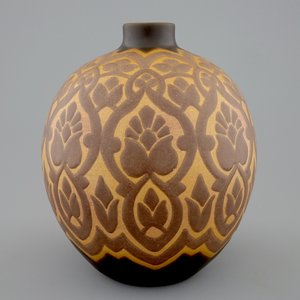 A Charles Catteau stoneware grès vase with floral design for Boch Kéramis, 1st half 20th C. — photo 1