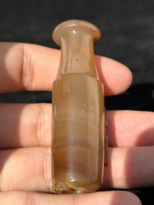 A Chinese agate 'Liuhai' cigarette holder or hookah mouth piece, possibly for the Islamic market, 19th C. — photo 7