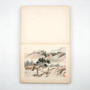 A Chinese album of watercolor drawings and calligraphy, 19/20th C. — photo 4