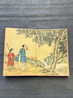 A Chinese album: 'Yuci Jingxinzhai Renwuce 御賜靜心齋人物冊', ink and colour on silk, Qianlong seal mark and of the period — 照片 15