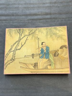 A Chinese album: 'Yuci Jingxinzhai Renwuce 御賜靜心齋人物冊', ink and colour on silk, Qianlong seal mark and of the period — 照片 9