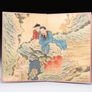 A Chinese album: 'Yuci Jingxinzhai Renwuce 御賜靜心齋人物冊', ink and colour on silk, Qianlong seal mark and of the period — 照片 5