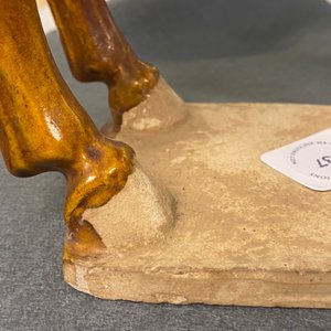 A Chinese amber- and cream-glazed pottery model of a horse, Tang — photo 24