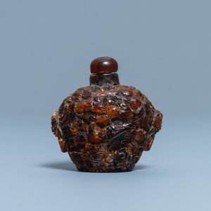 A Chinese amber snuff bottle, 19th C. — 照片 3