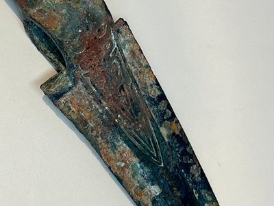 A Chinese archaic bronze dagger-axe, 'Ge 戈', Western Zhou — 照片 3
