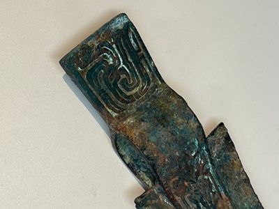 A Chinese archaic bronze dagger-axe, 'Ge 戈', Western Zhou — 照片 6