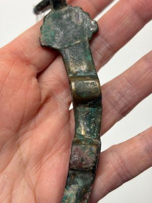 A Chinese archaic bronze fitting and a spearhead, Western Zhou — photo 12