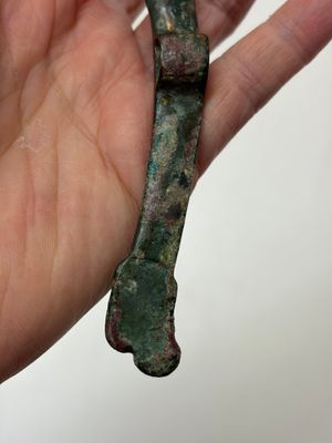 A Chinese archaic bronze fitting and a spearhead, Western Zhou — photo 13