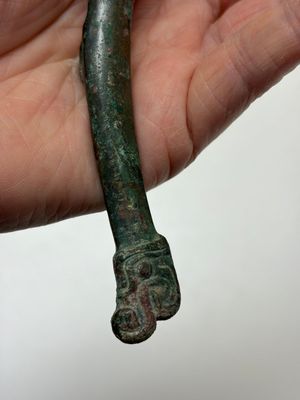 A Chinese archaic bronze fitting and a spearhead, Western Zhou — photo 16