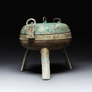 A Chinese archaic bronze tripod food vessel, 'ding 鼎', Eastern Han — 照片 3