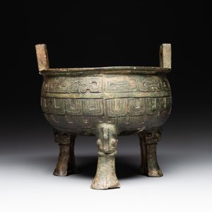 A Chinese archaic bronze tripod food vessel, 'ding 鼎', Han — foto 4