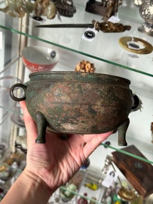 A Chinese archaic bronze tripod food vessel, 'dun 敦', Eastern Zhou — 照片 1