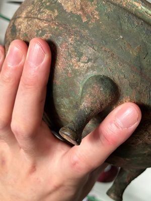 A Chinese archaic bronze tripod food vessel, 'dun 敦', Eastern Zhou — 照片 10