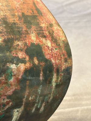 A Chinese archaic bronze vase with 'Taotie' handles, 'fang hu 方壺', Han — photo 9