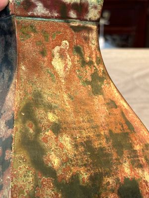 A Chinese archaic bronze vase with 'Taotie' handles, 'fang hu 方壺', Han — photo 10