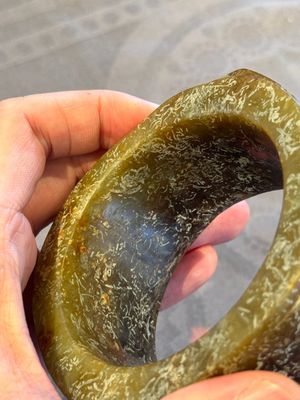 A Chinese archaic russet jade Liangzhu-style cong with a silk covered box, Liangzhu culture, Neolithic period or later — photo 20
