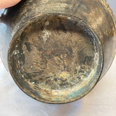 A Chinese archaistic bronze vase with taotie handles — photo 16