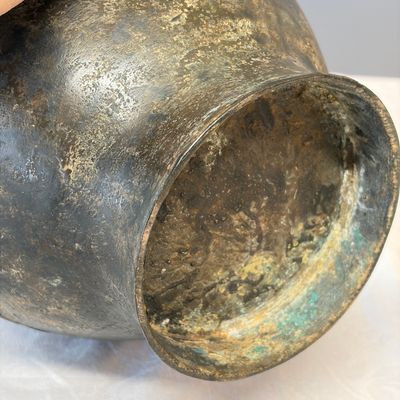 A Chinese archaistic bronze vase with taotie handles — photo 17