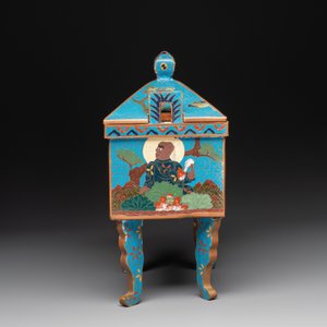 A Chinese archaistic enamelled copper 'elephant' censer with cover and a cloisonné 'Luohan' censer with cover, 20th C. — 照片 9