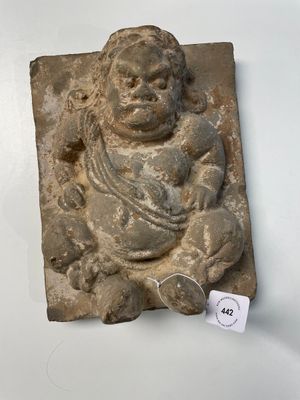 A Chinese architectural pottery tile of a 'non-Han' figure, Song/Jin — photo 2