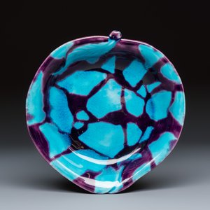 A Chinese aubergine-glazed peach-shaped brush washer — photo 1