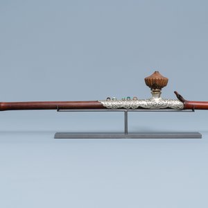 A Chinese bamboo, jadeite and Yixing stoneware opium pipe, 19th C. — 照片 3
