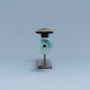 A Chinese bamboo, jadeite, paktong and Yixing stoneware opium pipe, 19th C. — 照片 3