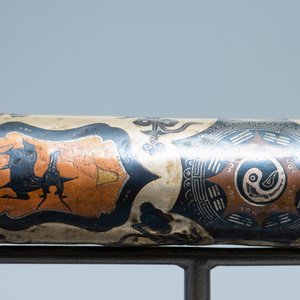A Chinese bamboo, jadeite, paktong and Yixing stoneware opium pipe, 19th C. — 照片 8