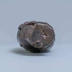 A Chinese bamboo wood figure of Lu Xing, 17th C. — photo 6