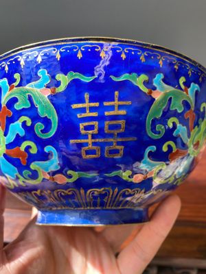 A Chinese Beijing enamel warming bowl with Shou-characters, Qianlong — 照片 9