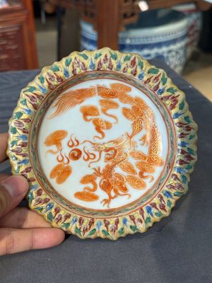 A Chinese Bencharong bowl, covered bowl and tazza for the Thai market, 19th C. — 照片 21
