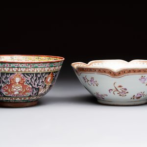 A Chinese Bencharong bowl for the Thai market and an export bowl for the American market, 19th C. — photo 3