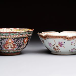 A Chinese Bencharong bowl for the Thai market and an export bowl for the American market, 19th C. — photo 4