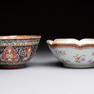 A Chinese Bencharong bowl for the Thai market and an export bowl for the American market, 19th C. — photo 5