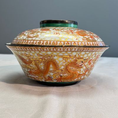A Chinese Bencharong 'Dragons' bowl and cover for the Thai market — photo 3