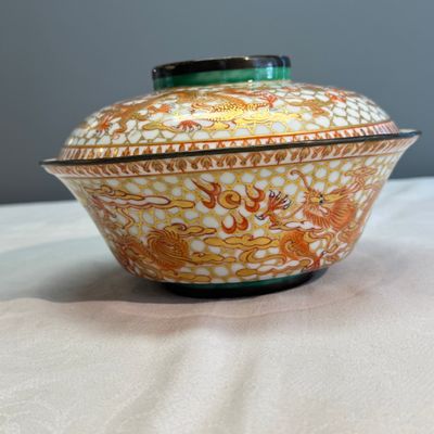 A Chinese Bencharong 'Dragons' bowl and cover for the Thai market — photo 6