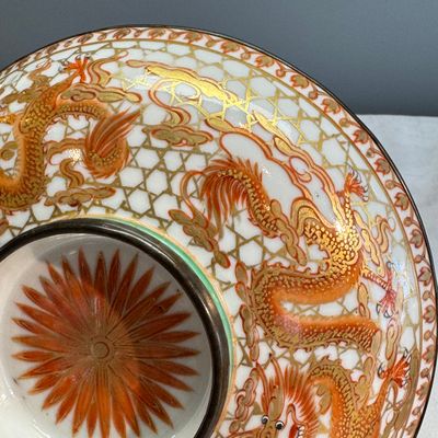 A Chinese Bencharong 'Dragons' bowl and cover for the Thai market — photo 21