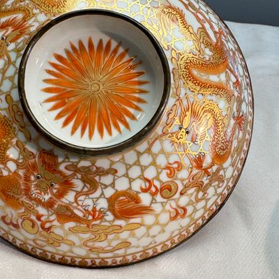 A Chinese Bencharong 'Dragons' bowl and cover for the Thai market — photo 22