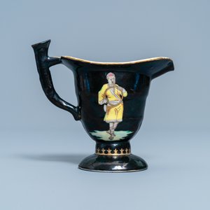 A Chinese black-ground trumpeter ewer after Pronk, Qianlong — photo 4