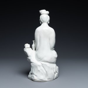 A Chinese blanc de Chine figure of Guanyin, impressed mark, 19/20th C. — 照片 4