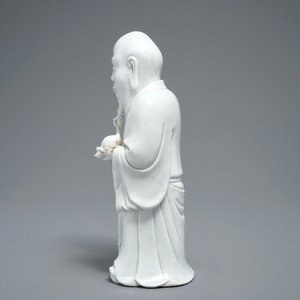A Chinese blanc de Chine figure of Shou Lao, 19/20th C. — 照片 2