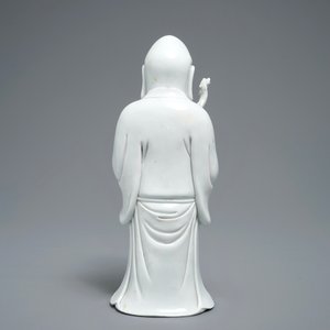 A Chinese blanc de Chine figure of Shou Lao, 19/20th C. — 照片 3