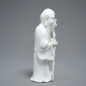 A Chinese blanc de Chine figure of Shou Lao, 19/20th C. — 照片 4