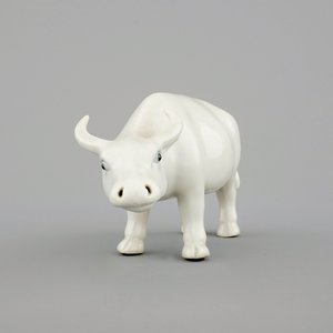 A Chinese blanc de Chine model of a water buffalo, 19th C. — photo 1