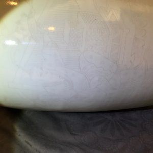 A Chinese blanc de Chine vase with incised underglaze design, 19th C. — photo 12