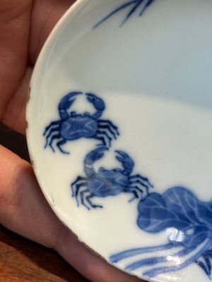 A Chinese 'Bleu de Hue' saucer for the Vietnamese market, nội phủ thị nam 內府侍南 mark, 18th C. — 照片 2