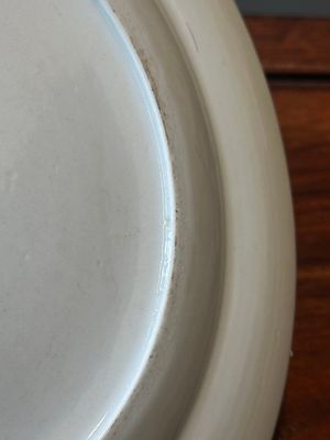 A Chinese blue-and-orange-enameled plate with a harbor view, Jiaqing — photo 7