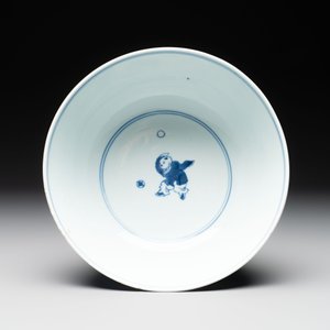 A Chinese blue and white '100 boys' bowl, Fu Lu Shou seal mark, Yongzheng — foto 6